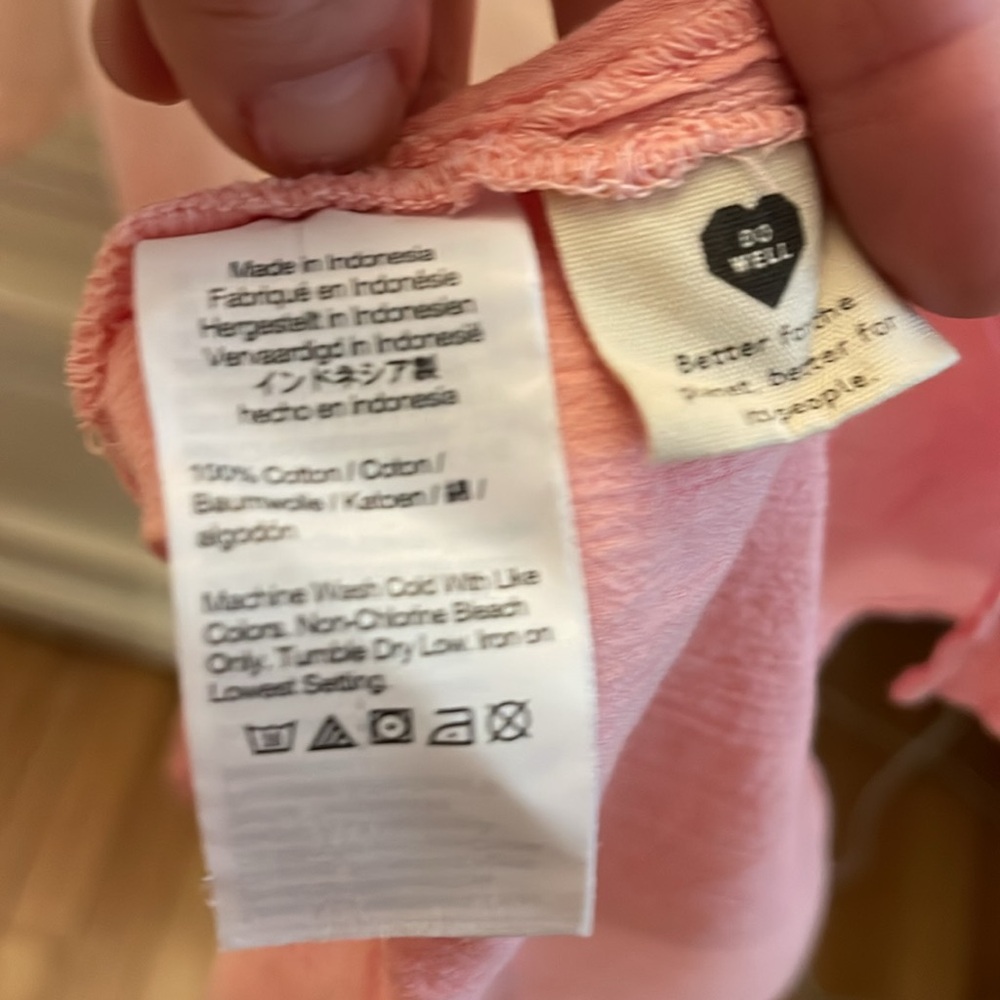 Madewell Lakeline PINK Dip Dye Popover Shirt Size M - Picture 8 of 10